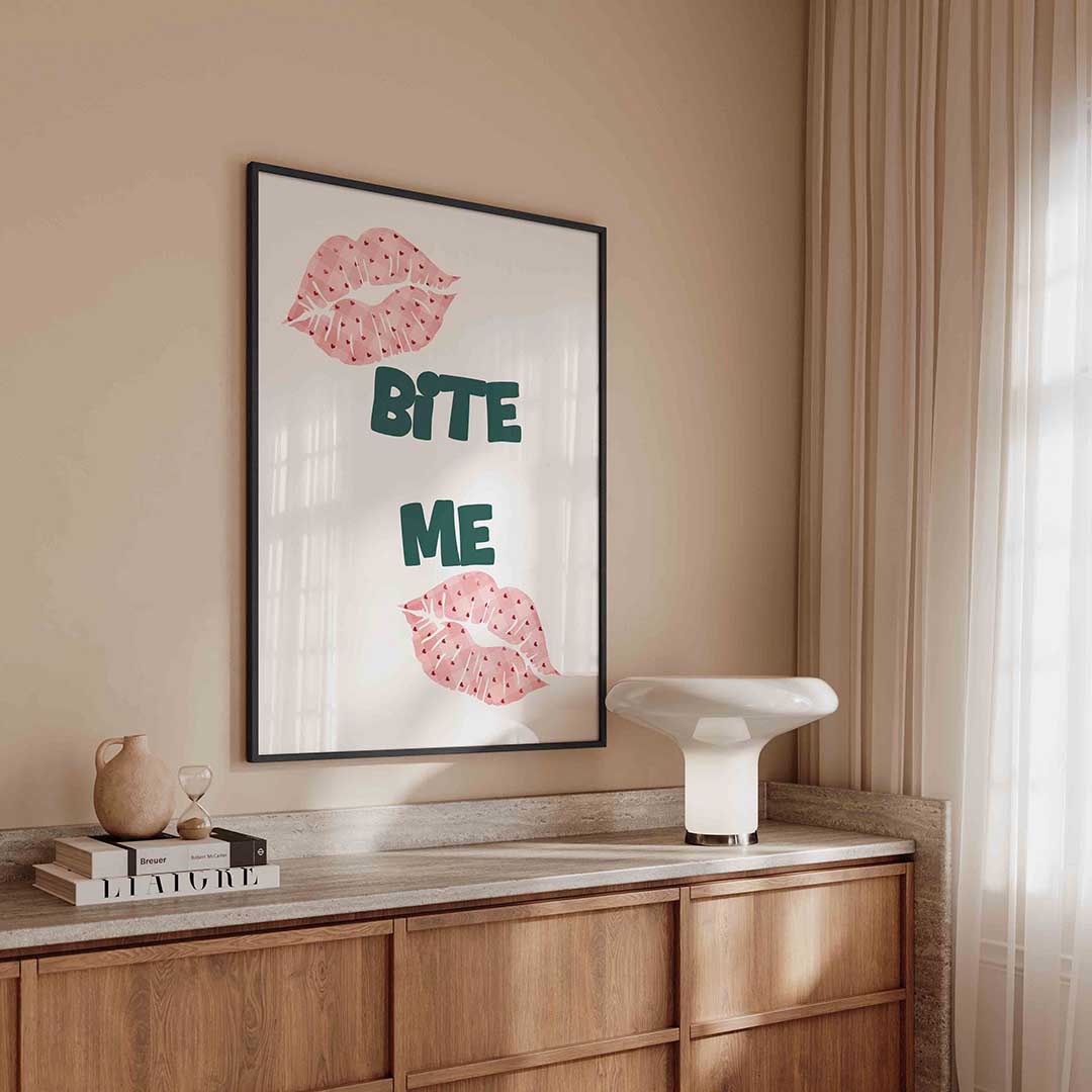 Lippen en tekst Poster