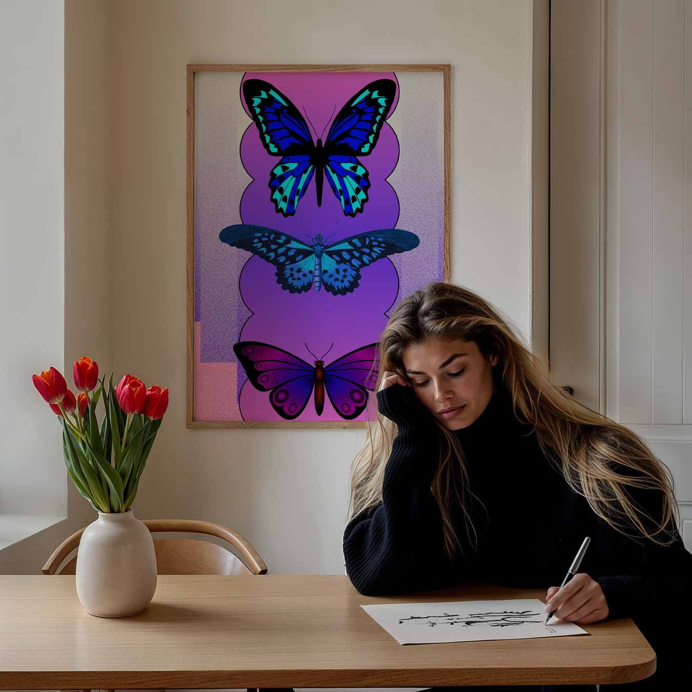 Vlinders in Kleur Poster