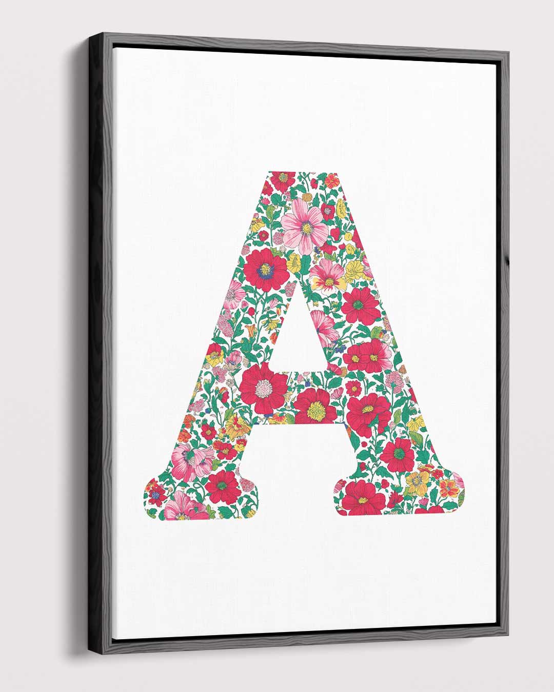 Bloemenalfabet Letter A Kunstwerk-canvas-dibond-plexiglas-wanddecoratie-WallArtistic