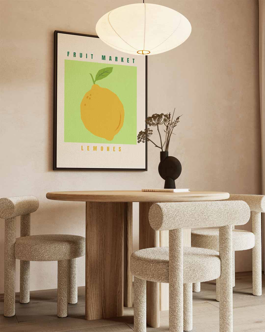 Fruit Market Lemons Poster Kunstwerk-canvas-dibond-plexiglas-wanddecoratie-WallArtistic