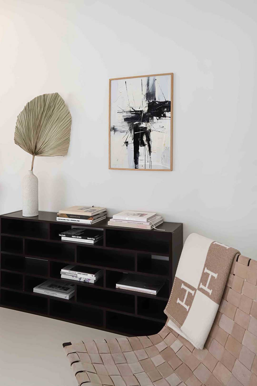 Abstracte zwart wit Poster