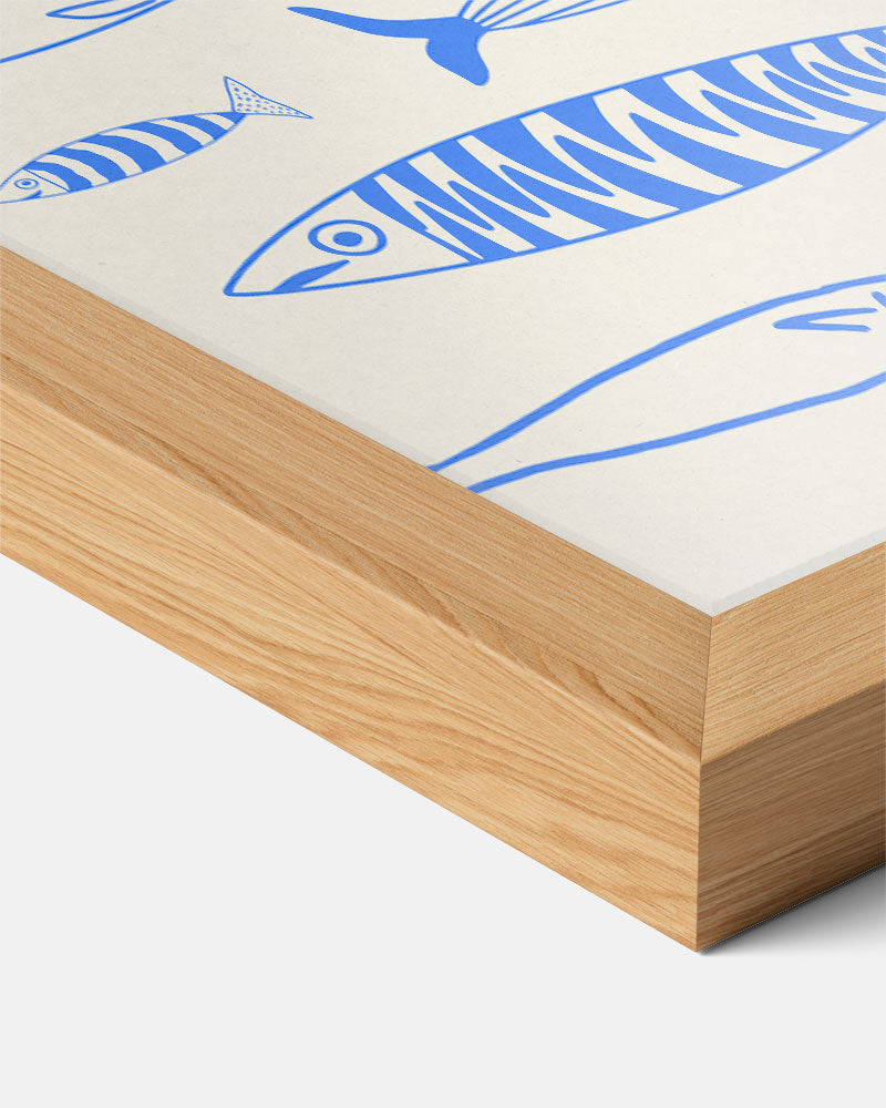 Fris Blauwe Vis Illustratie Poster-WallArtistic