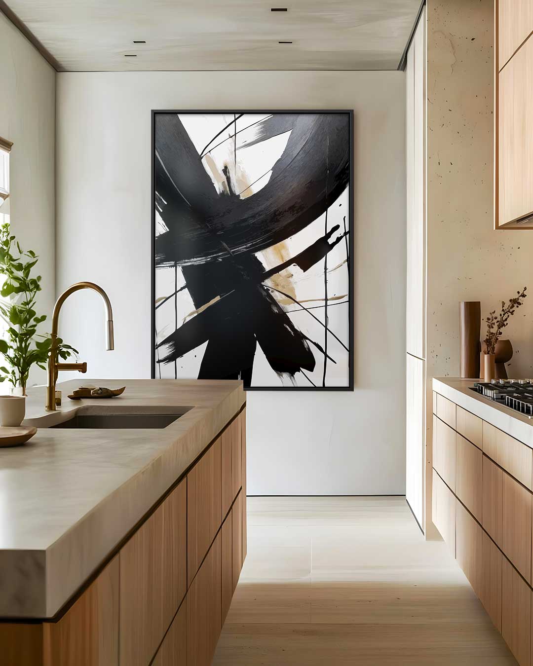 Abstracte Expressie Kunstwerk-canvas-dibond-plexiglas-wanddecoratie-WallArtistic