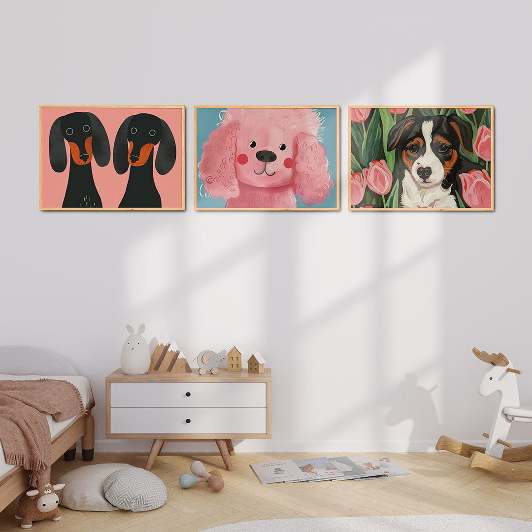 Hondenportret dubbel Posterset