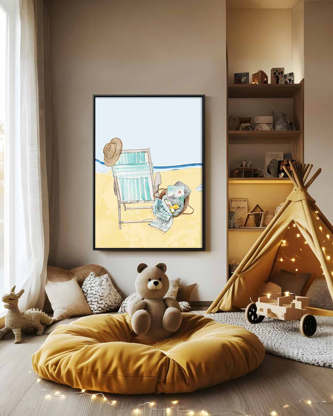 Zomerse Stranddag Kunstwerk-canvas-dibond-plexiglas-wanddecoratie-WallArtistic