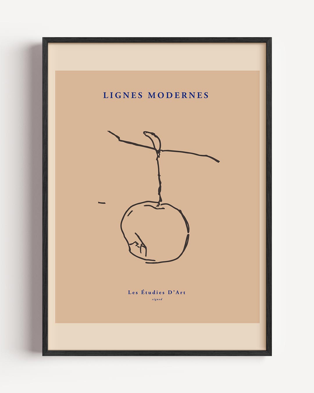 Moderne Lijnen Appel Poster-WallArtistic