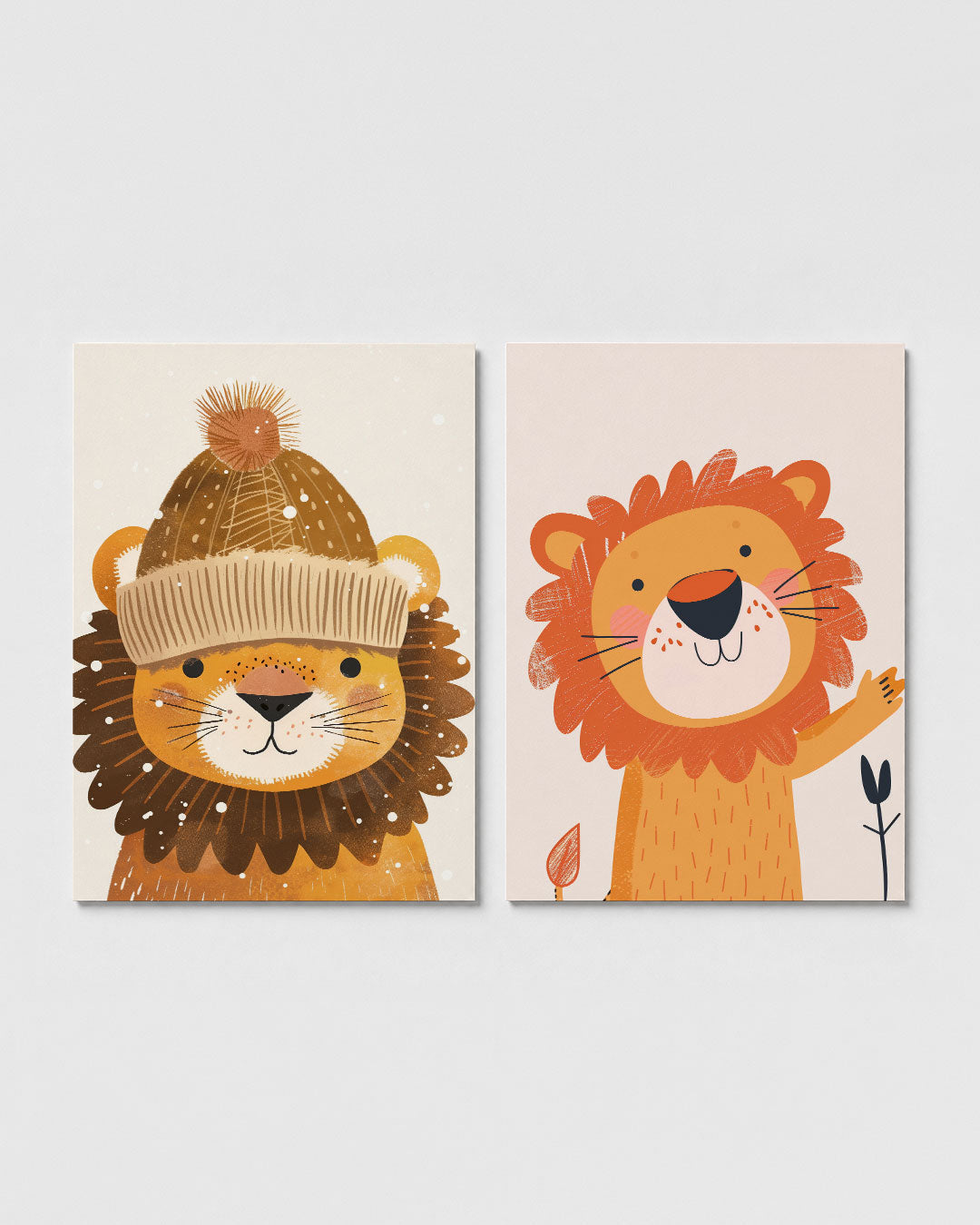 Vrolijke leeuw Posterset