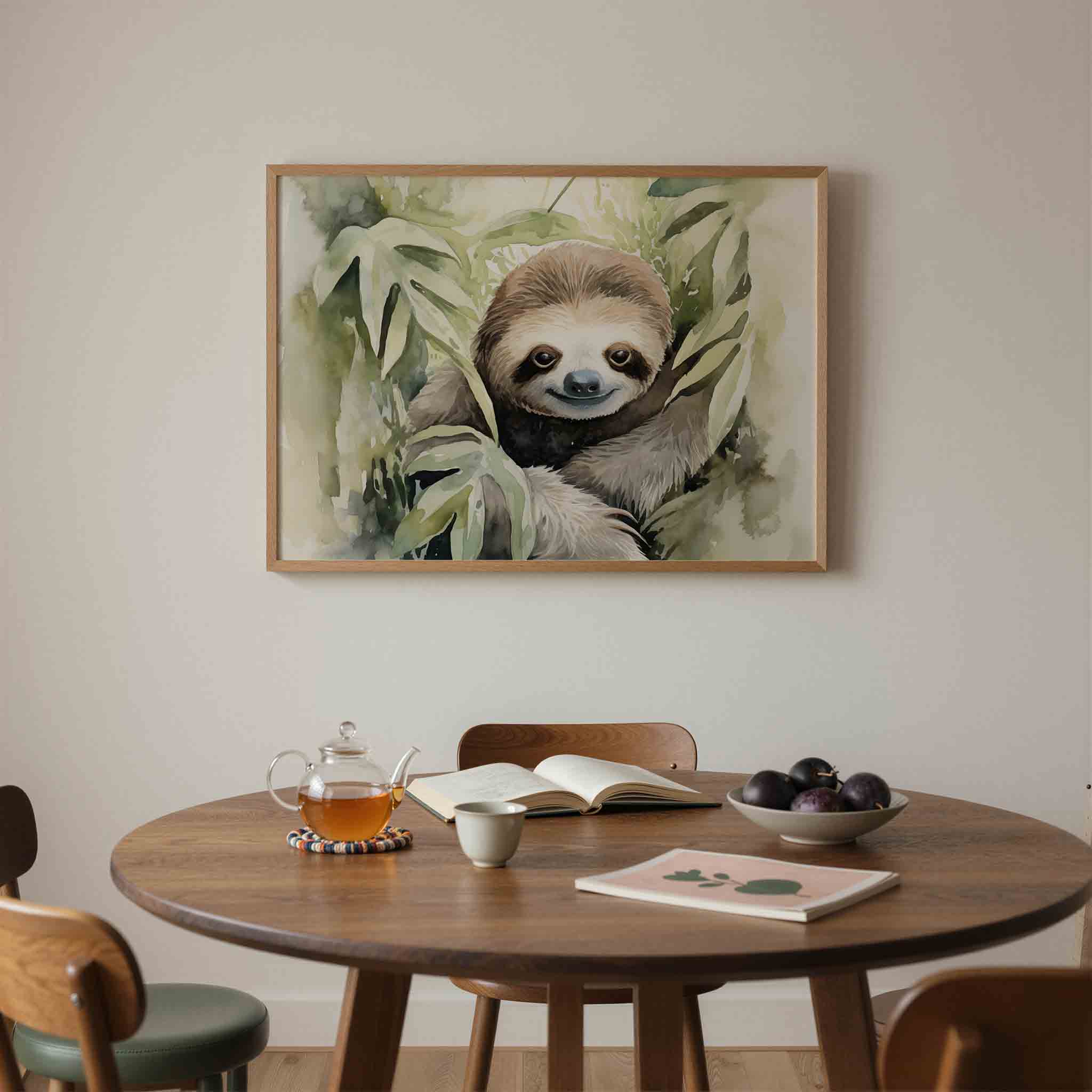 Lui dier tussen bladeren Poster
