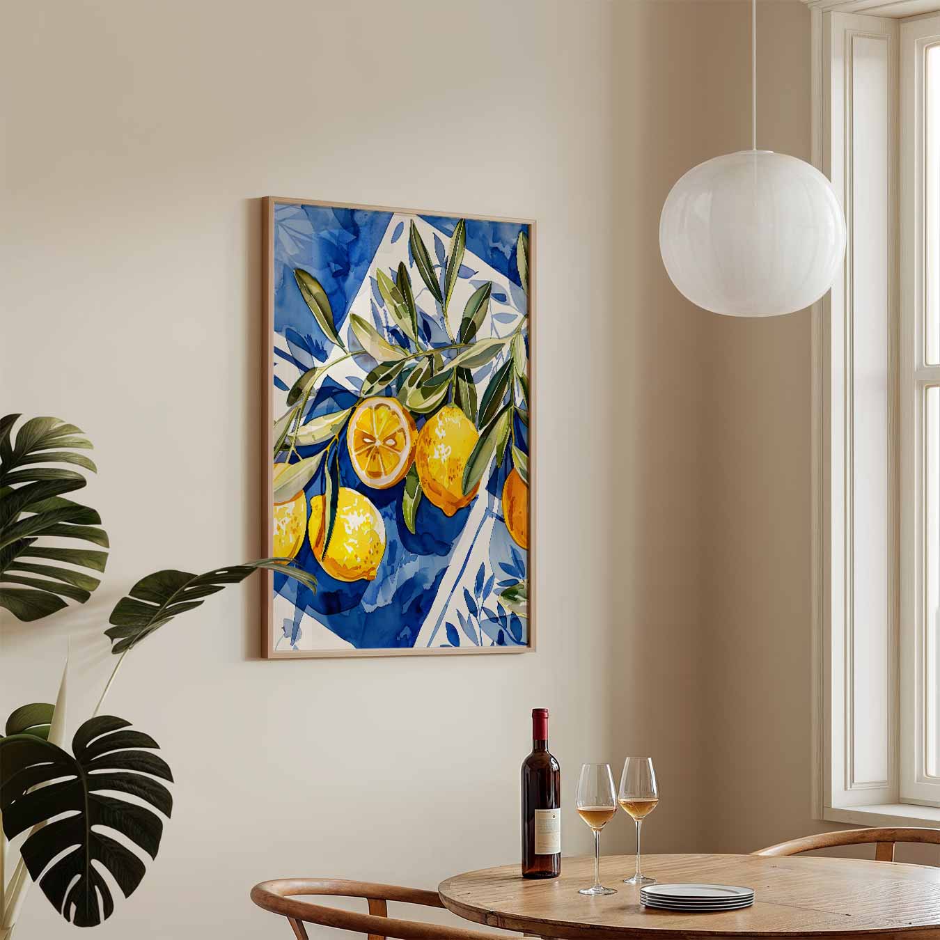 Verfrissende Zomer Citroen Kunstposter
