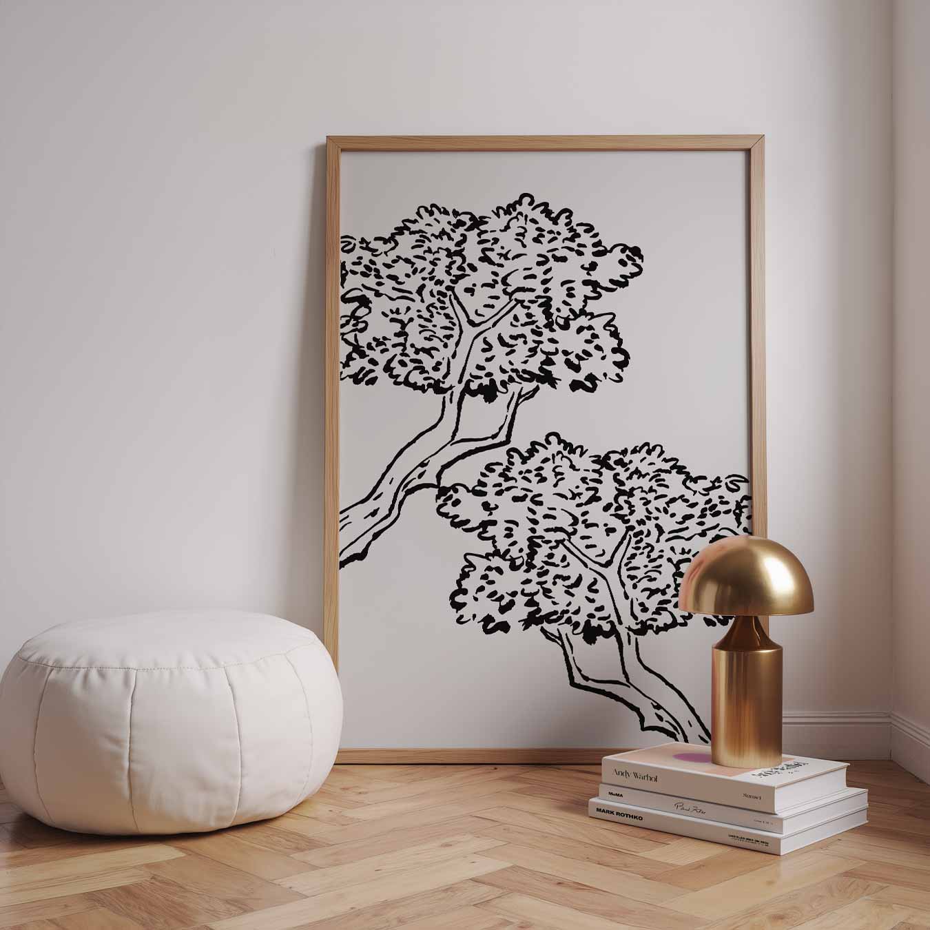 Elegante Bomen Illustratie Poster