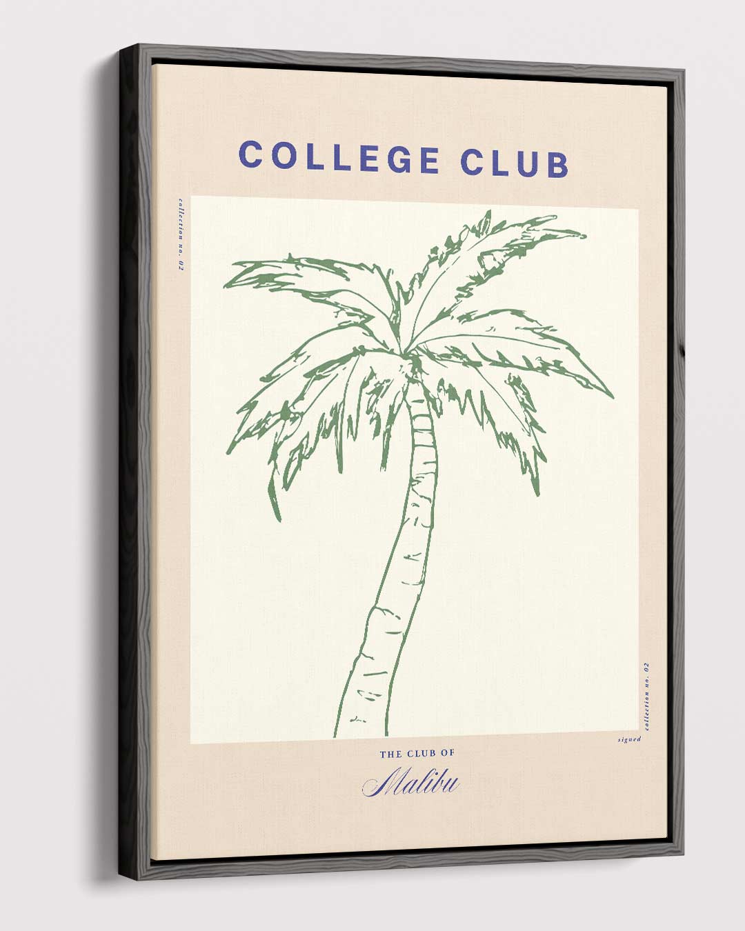 College Club Palmboom Art Print Kunstwerk-canvas-dibond-plexiglas-wanddecoratie-WallArtistic