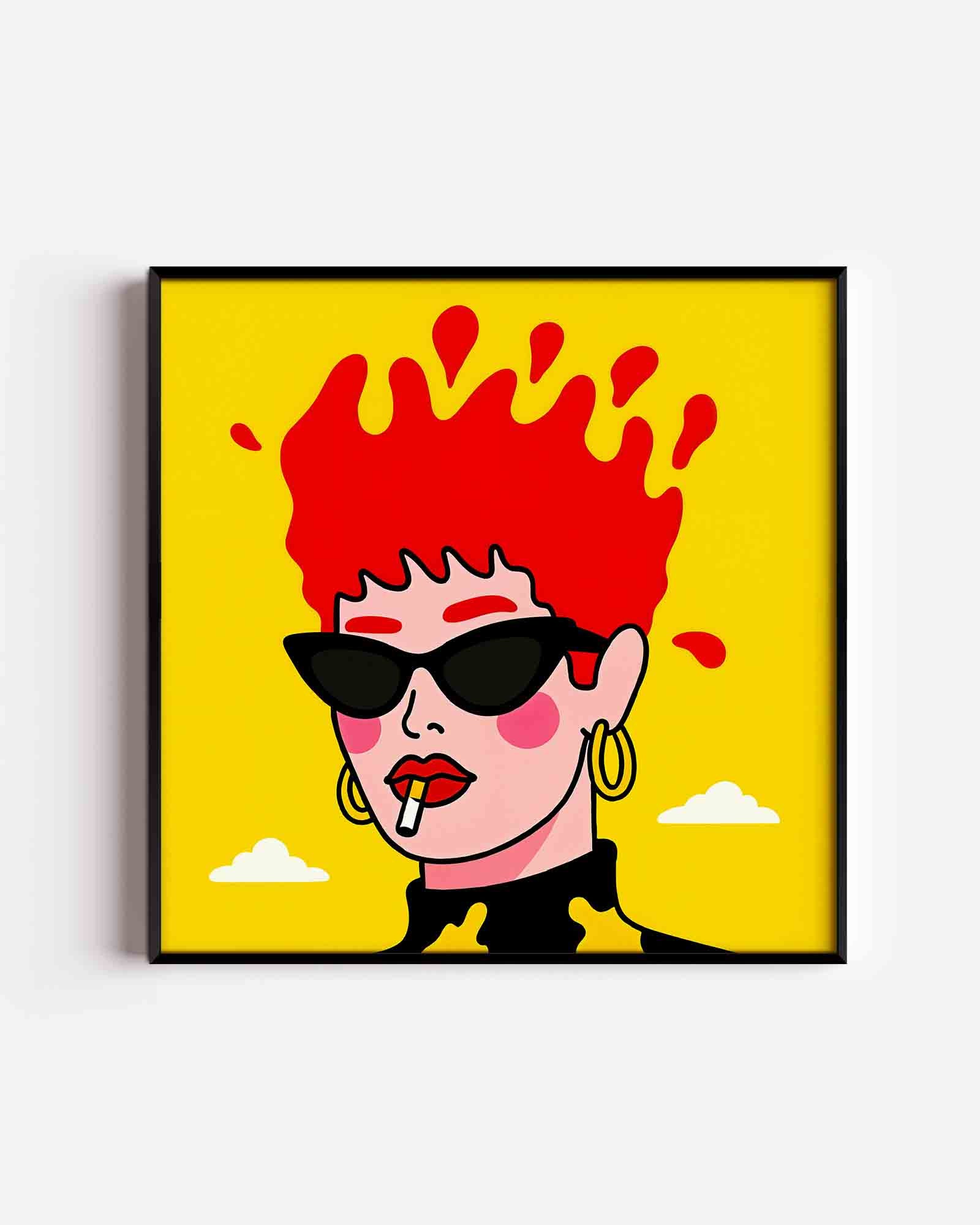 Vrouw met rode haren Poster