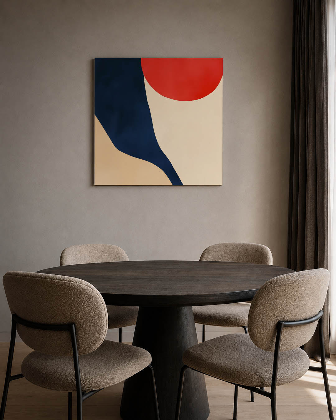 Vloeiende vormen compositie Kunstwerk