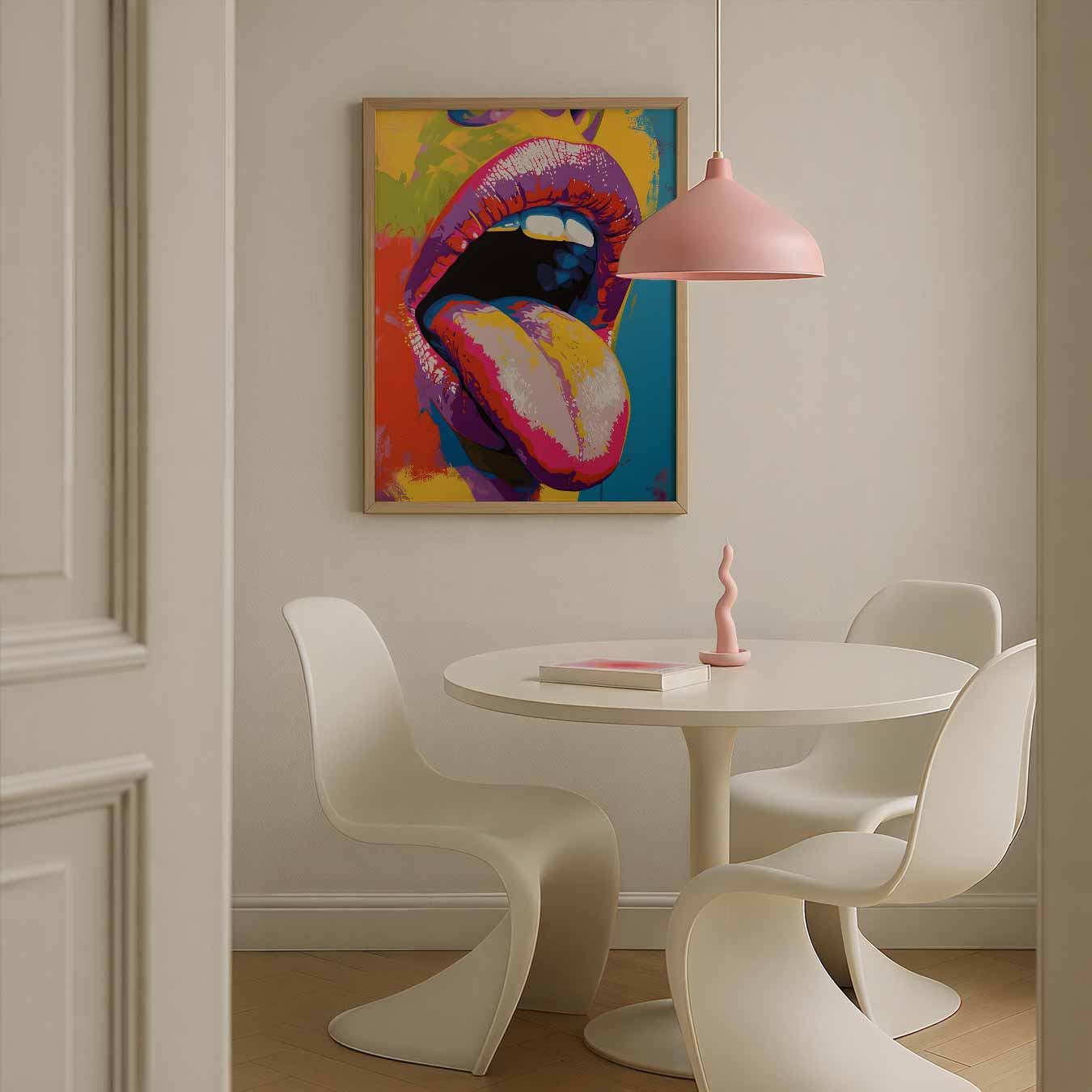 Kleurrijk Pop Art Lippenkunstwerk Poster-WallArtistic