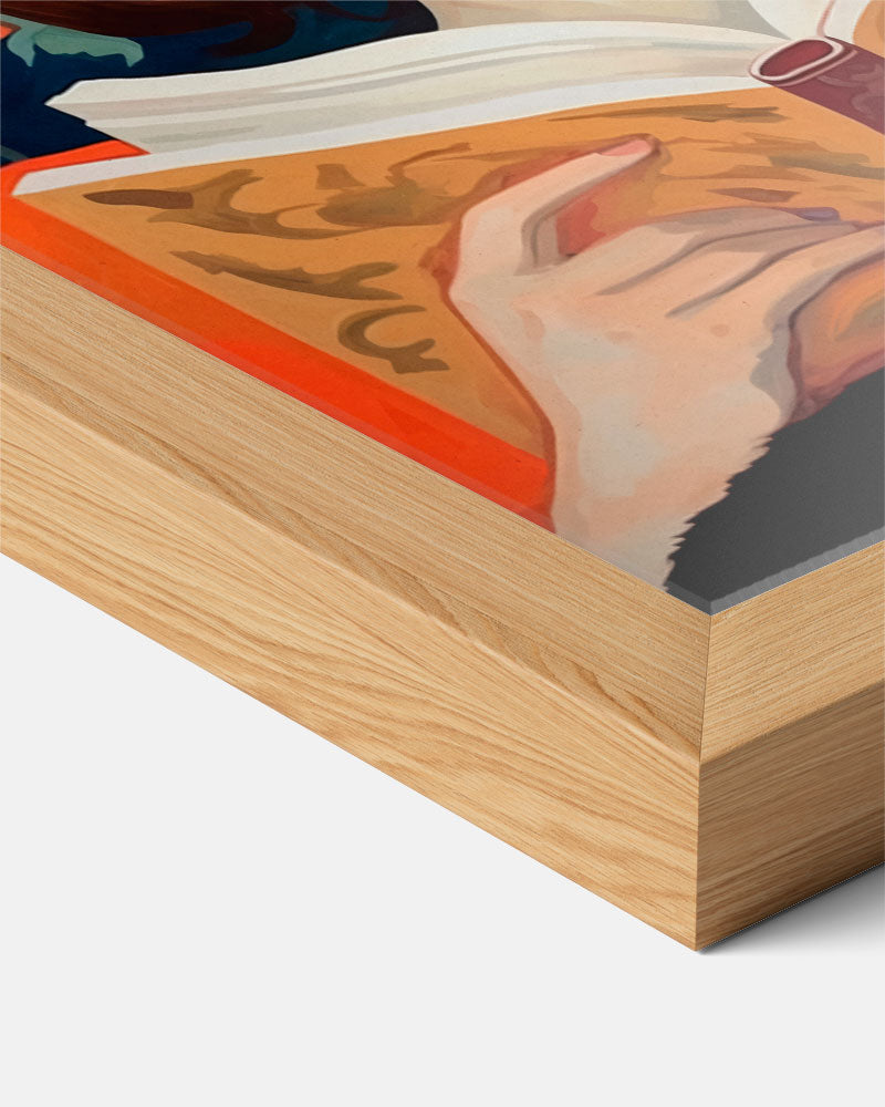 Dromerige Lezers met Kat en Bloemen Poster-WallArtistic