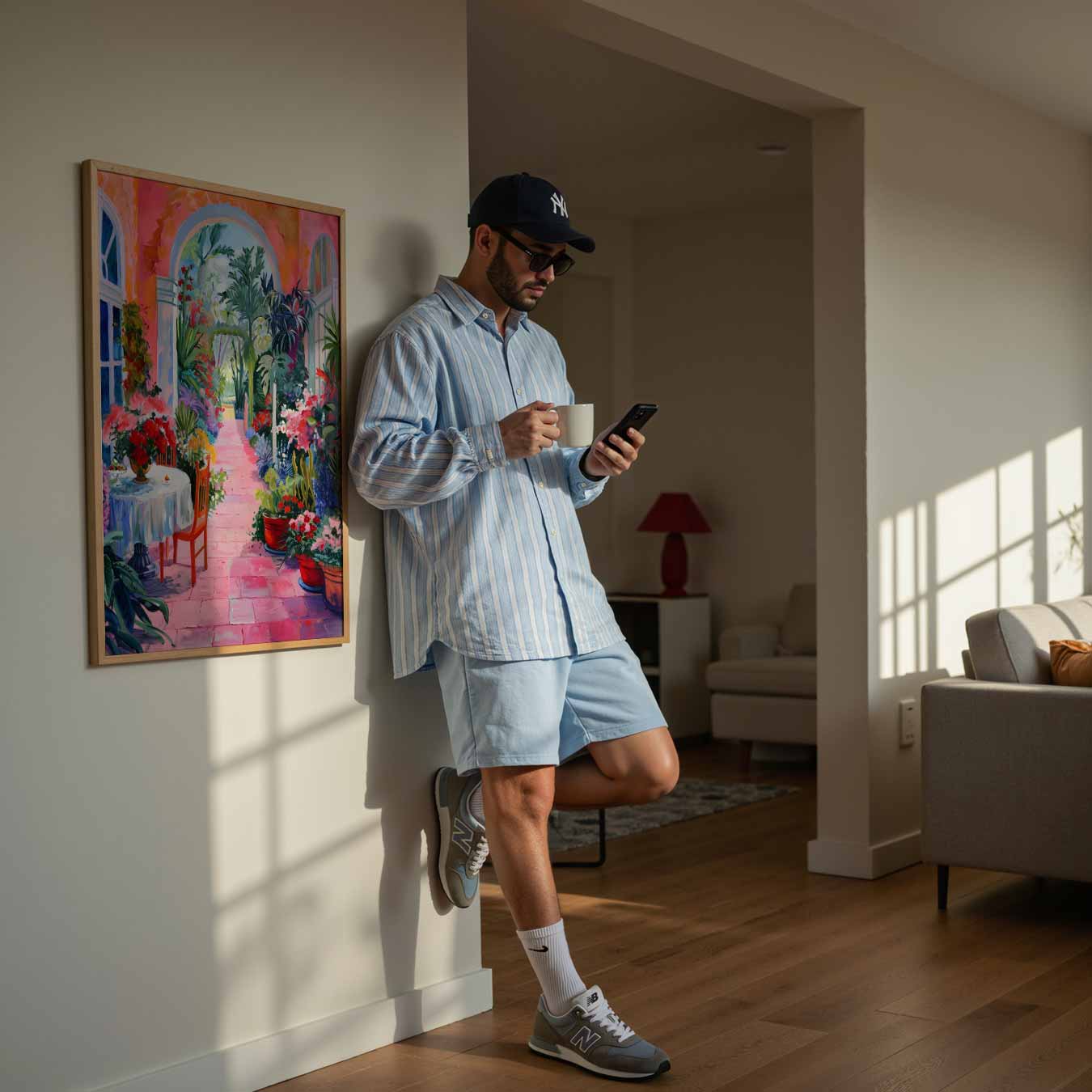 Betoverende Bloementuin Schilderij Poster-WallArtistic