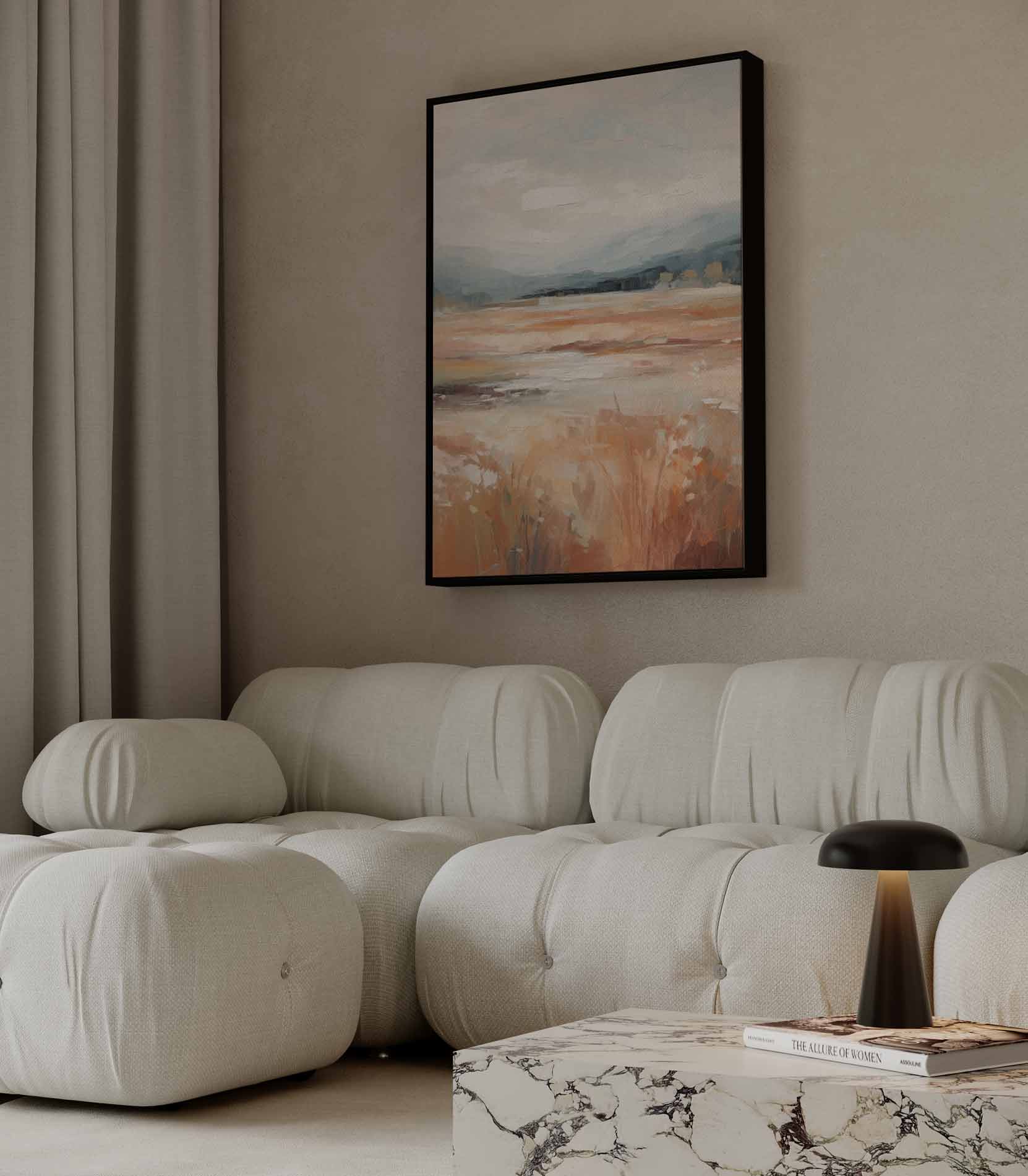 Rustige Herfstlandschap Kunstwerk-canvas-dibond-plexiglas-wanddecoratie-WallArtistic