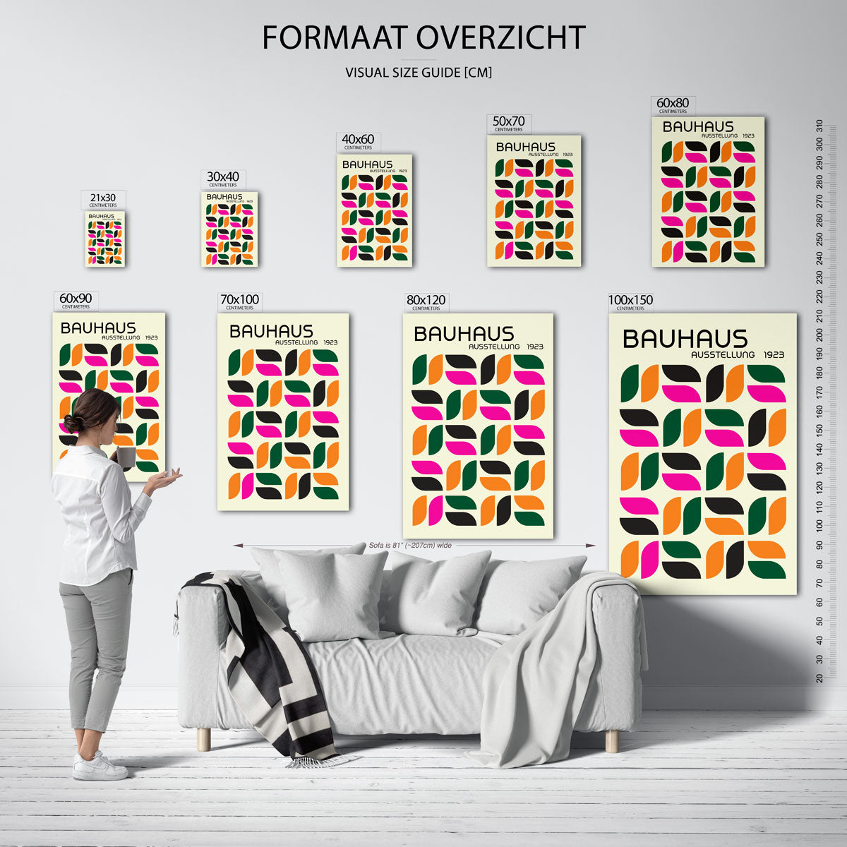 Vormritme en kleur Poster