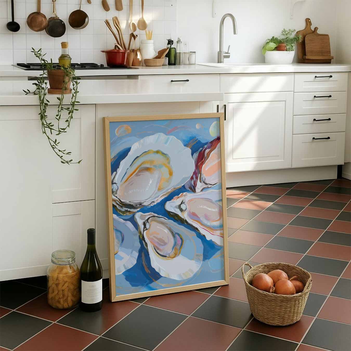 Elegante Oester Illustratie Poster