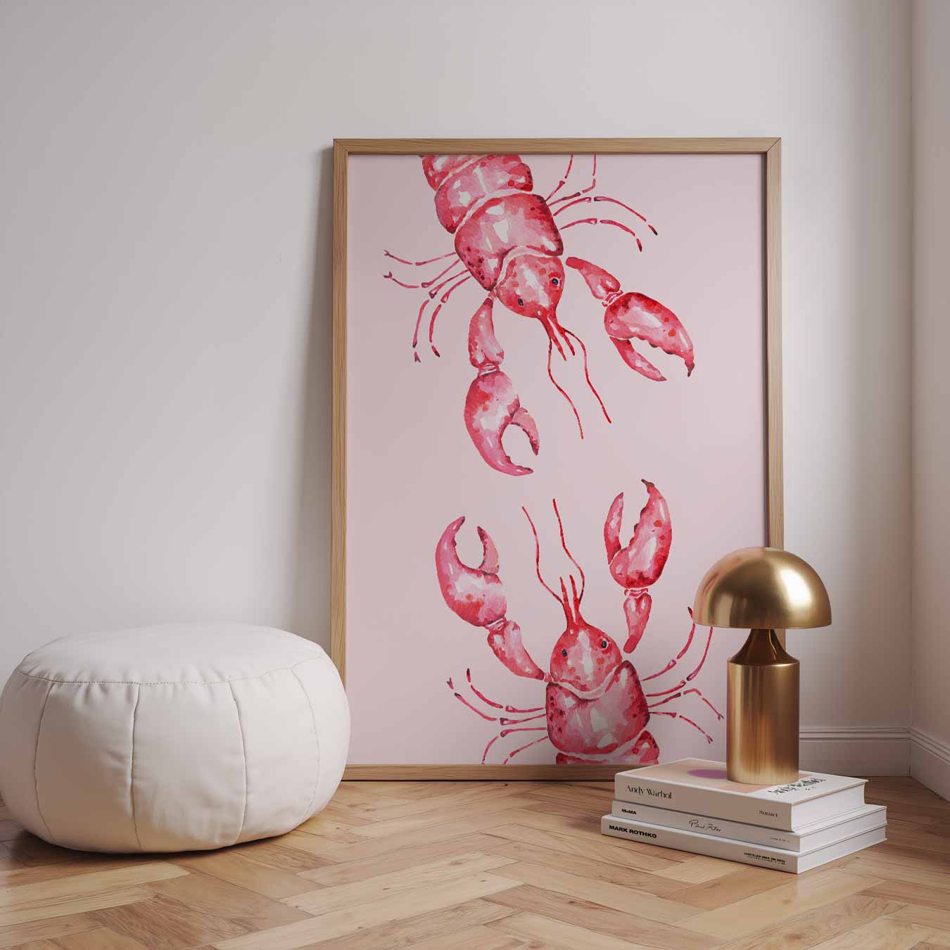 Waterverf Kreeften Poster-WallArtistic