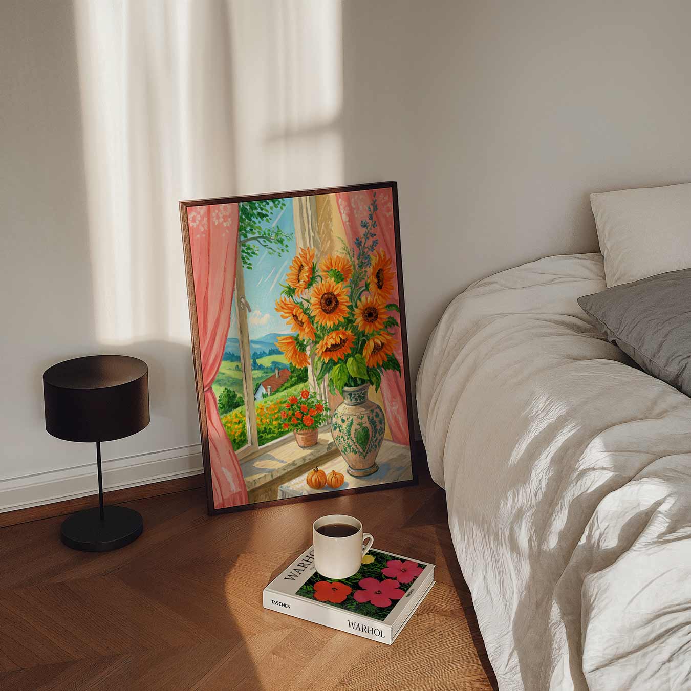 Zonnige Bloemenpracht Poster