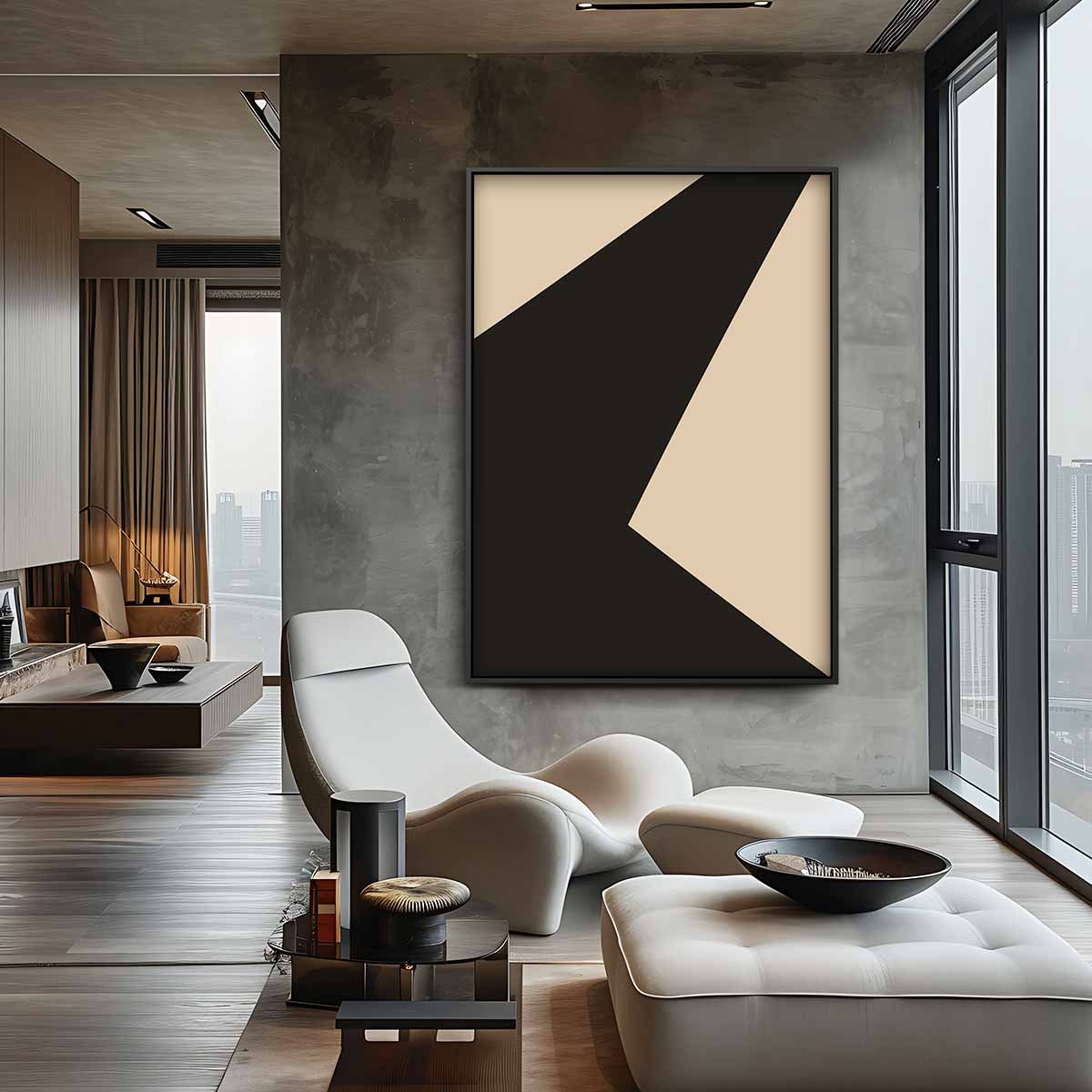 Abstracte Geometrische Composities Kunstwerk-canvas-dibond-plexiglas-wanddecoratie-WallArtistic