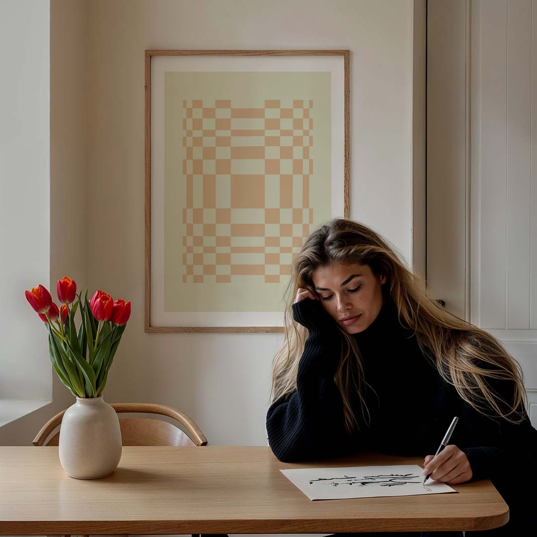 Vrouwelijke Warmte Abstracte Poster-WallArtistic