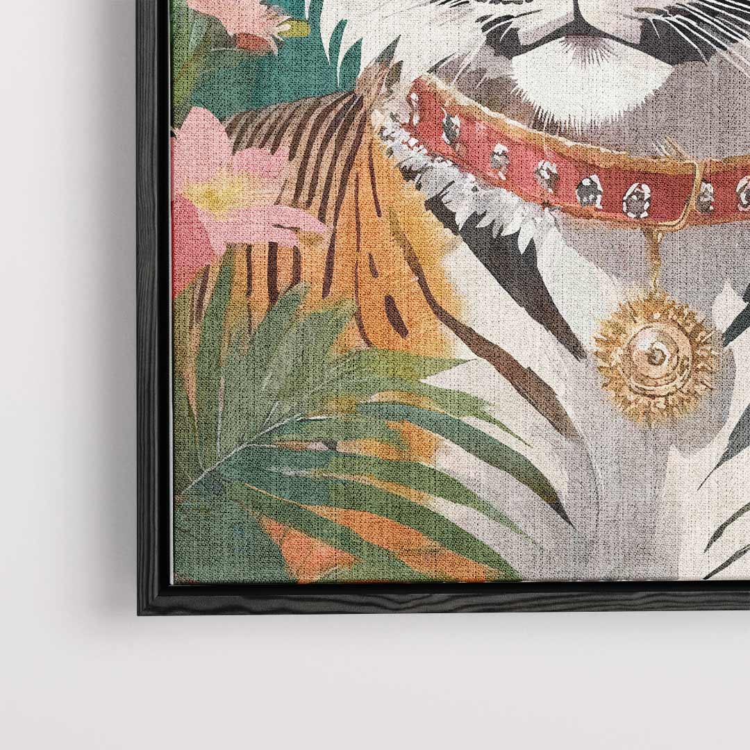 Koninklijke Tijger in de Jungle Kunstwerk-canvas-dibond-plexiglas-wanddecoratie-WallArtistic
