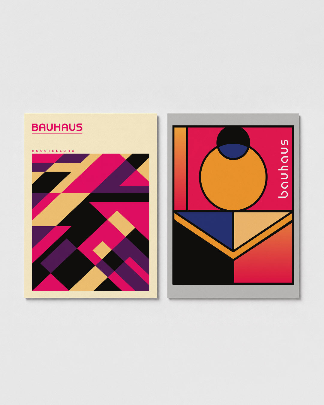 Kleurrijke vlakverdeling Posterset