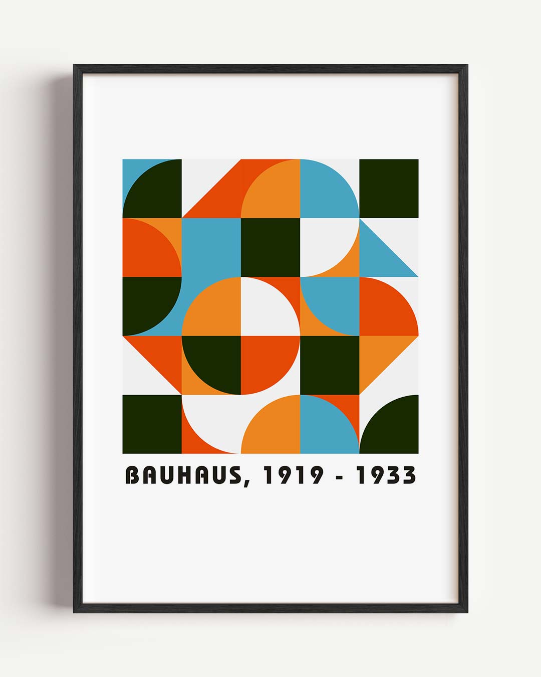Bauhaus Stijlvol Vormenpatroon Poster-WallArtistic