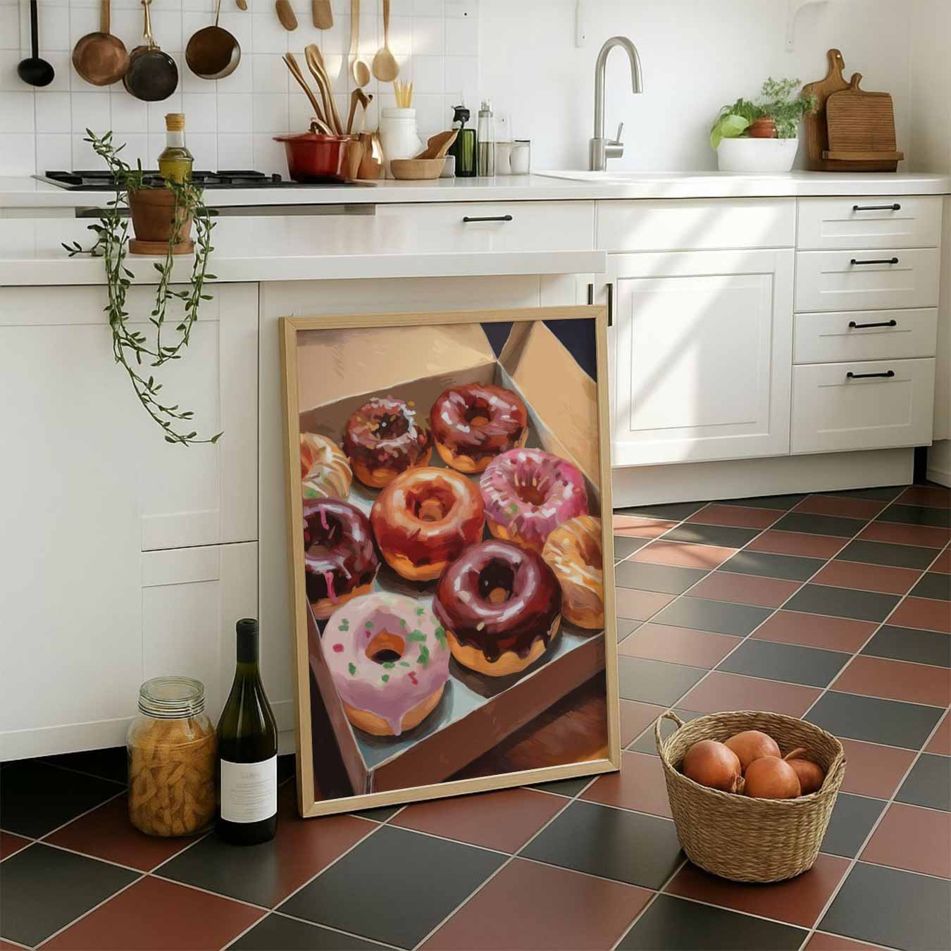 Kleurrijke Donut Traktatie Poster-WallArtistic