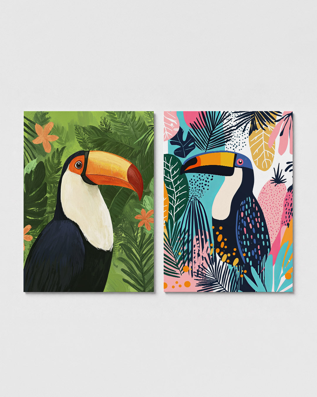 Tropische vogelkleuren Posterset