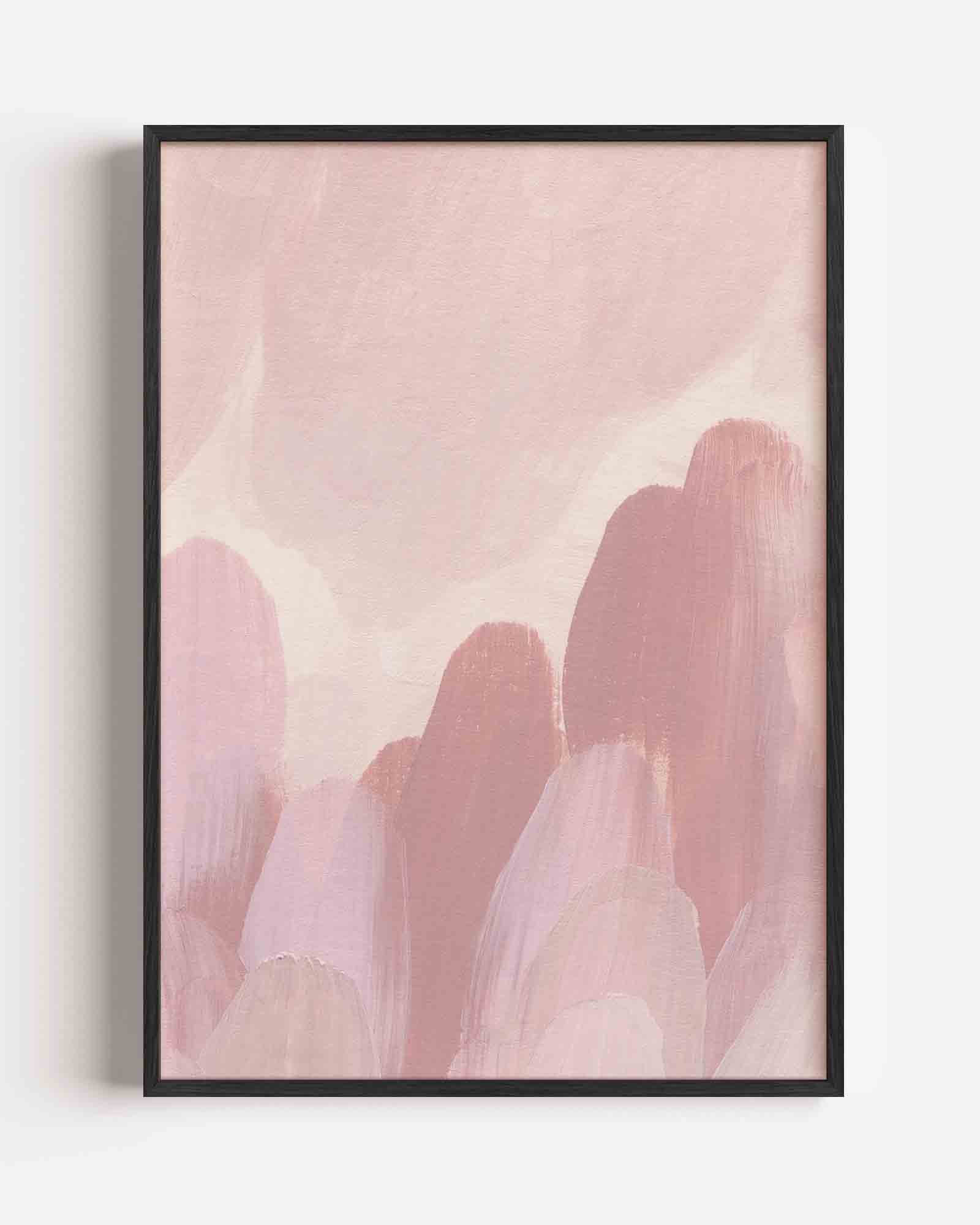 Roze penseelstreken Poster