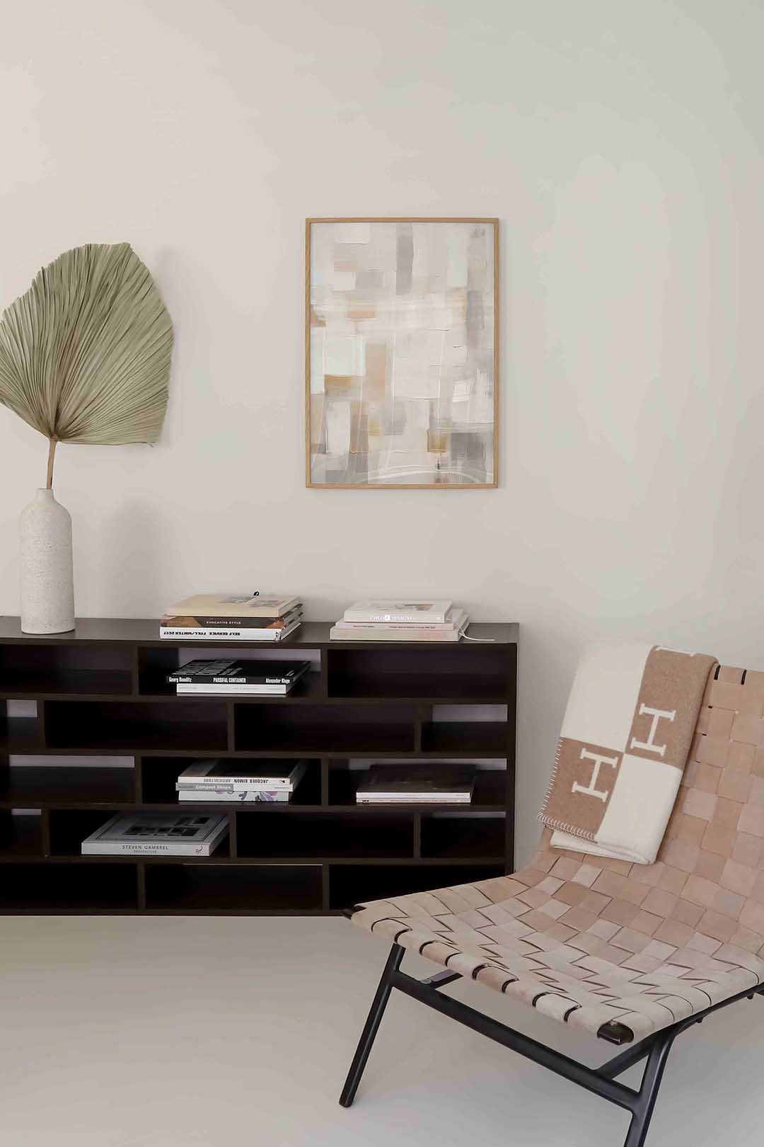 Abstracte beige en grijze vlakken Poster
