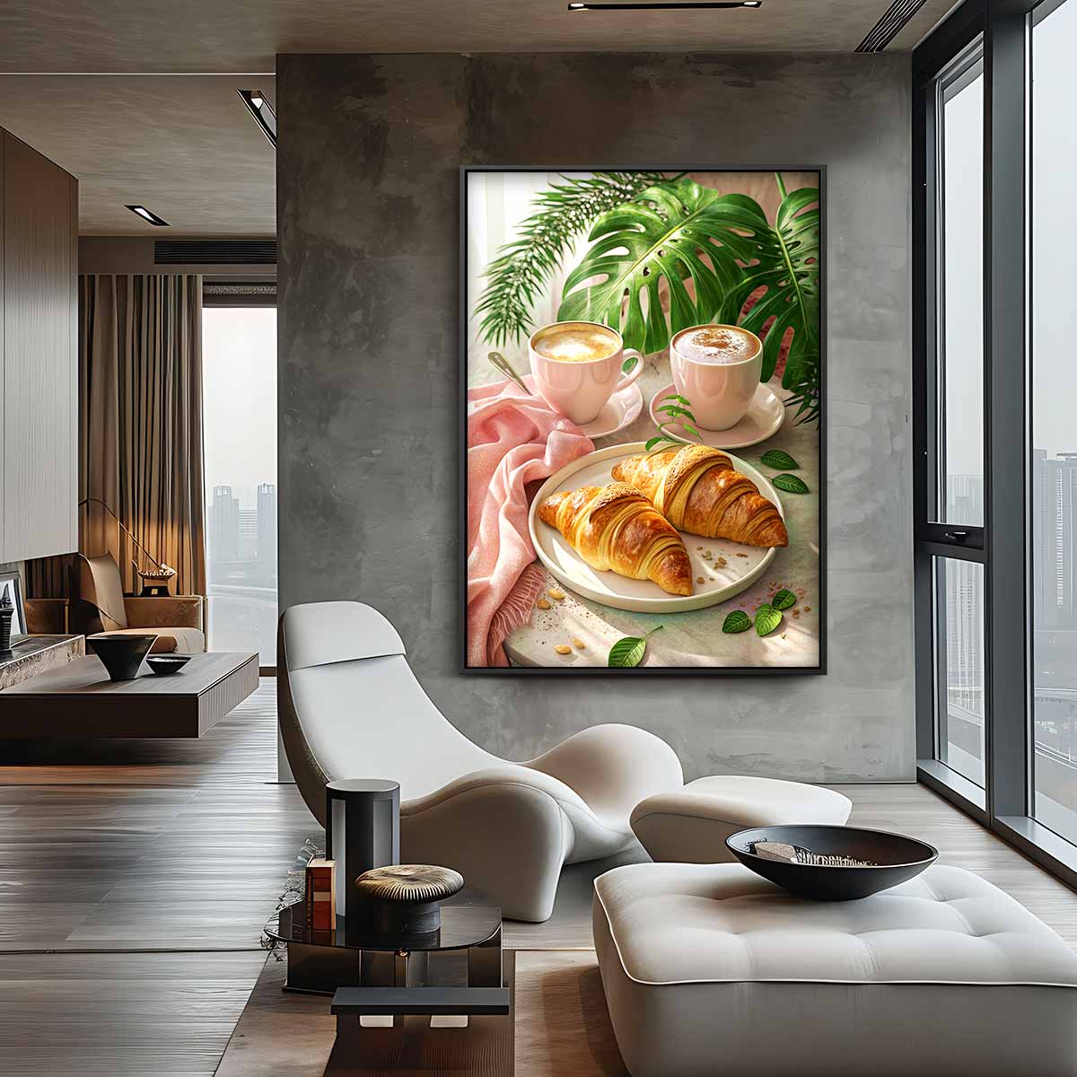 Ontbijt in het Groen Kunstwerk-canvas-dibond-plexiglas-wanddecoratie-WallArtistic