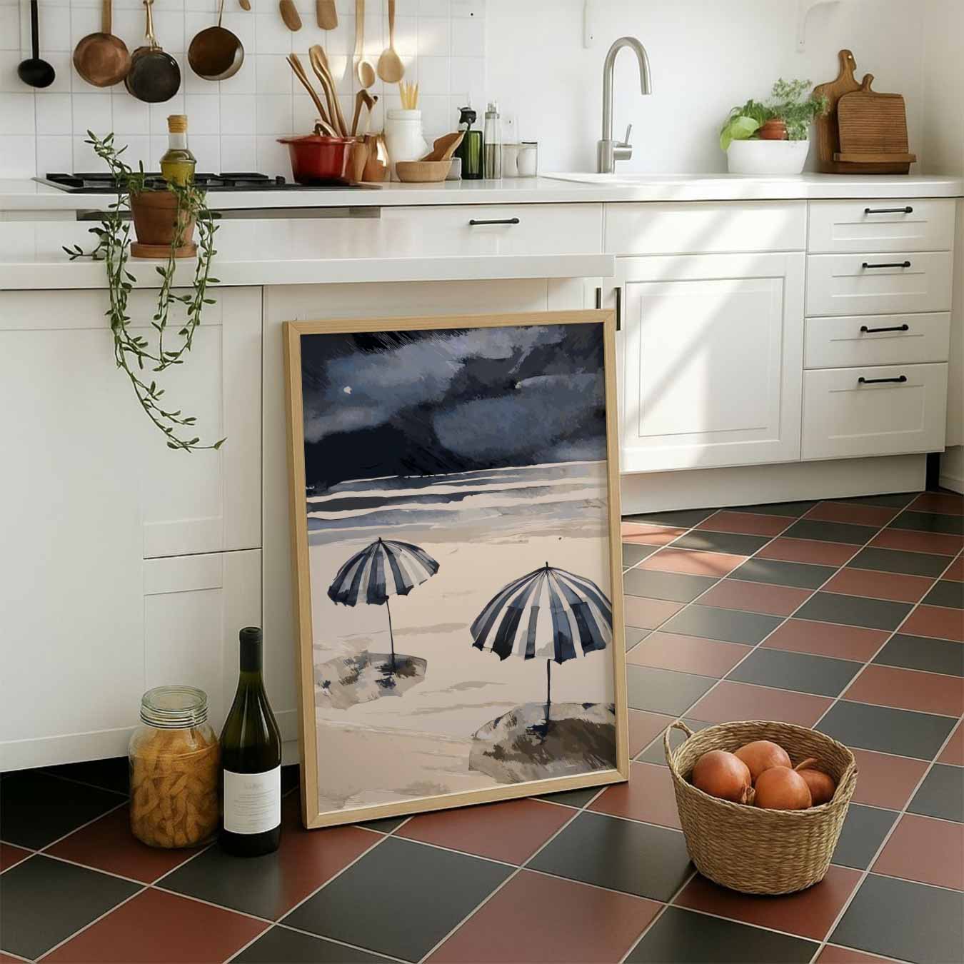 Strandparaplu's in de Schemering Poster