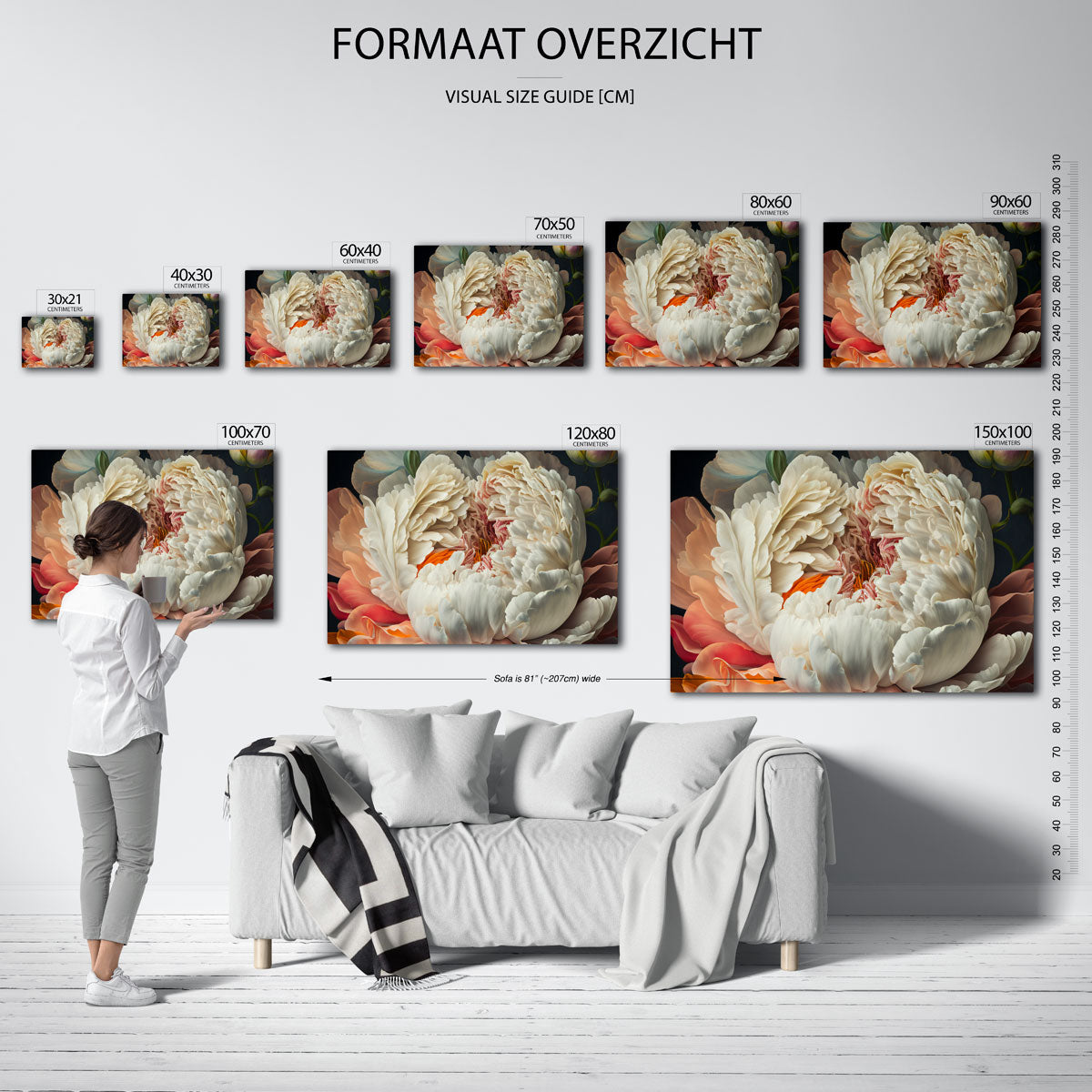 Bloemrijke close up Poster