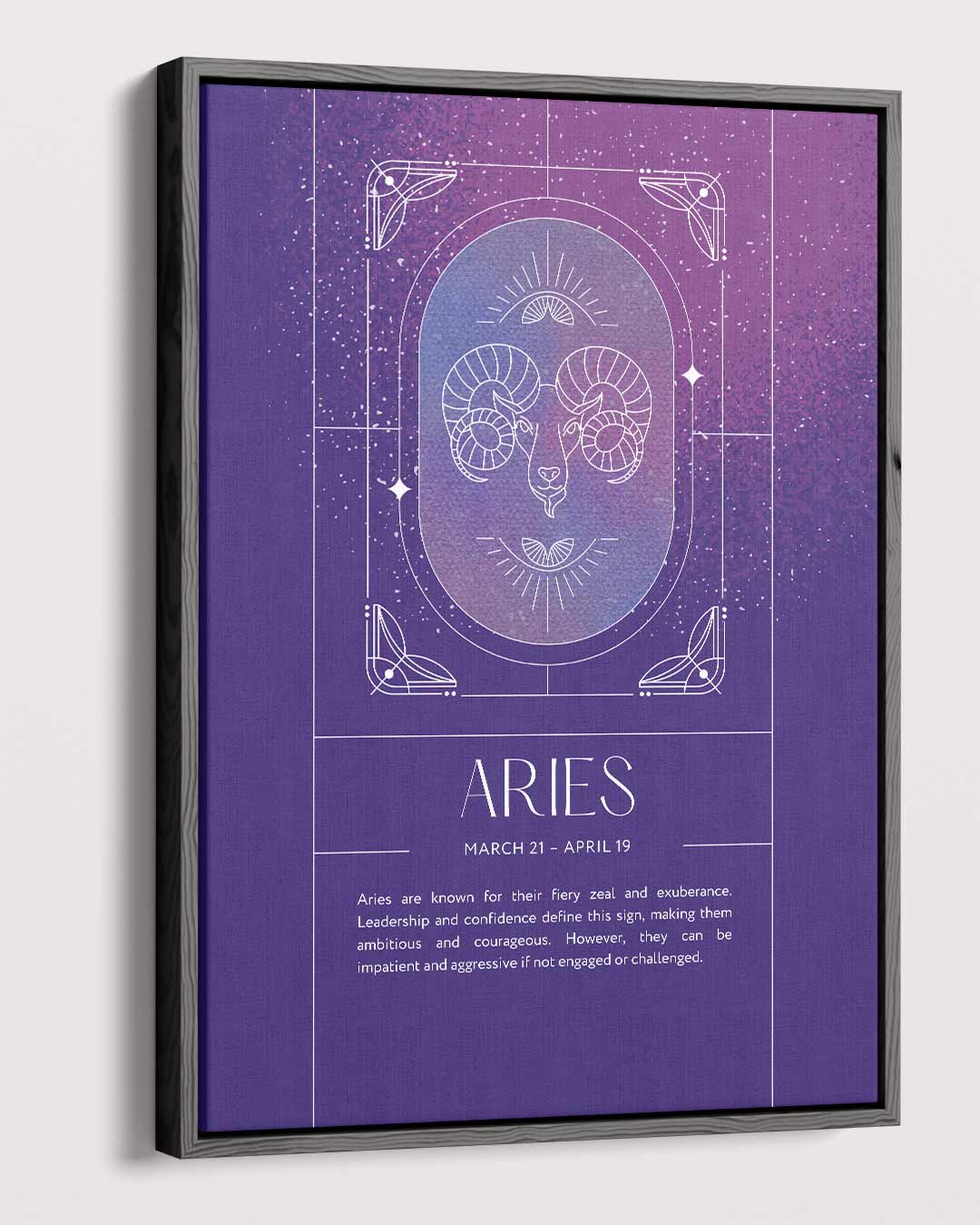 Aries Sterrenbeeld Poster Kunstwerk-canvas-dibond-plexiglas-wanddecoratie-WallArtistic