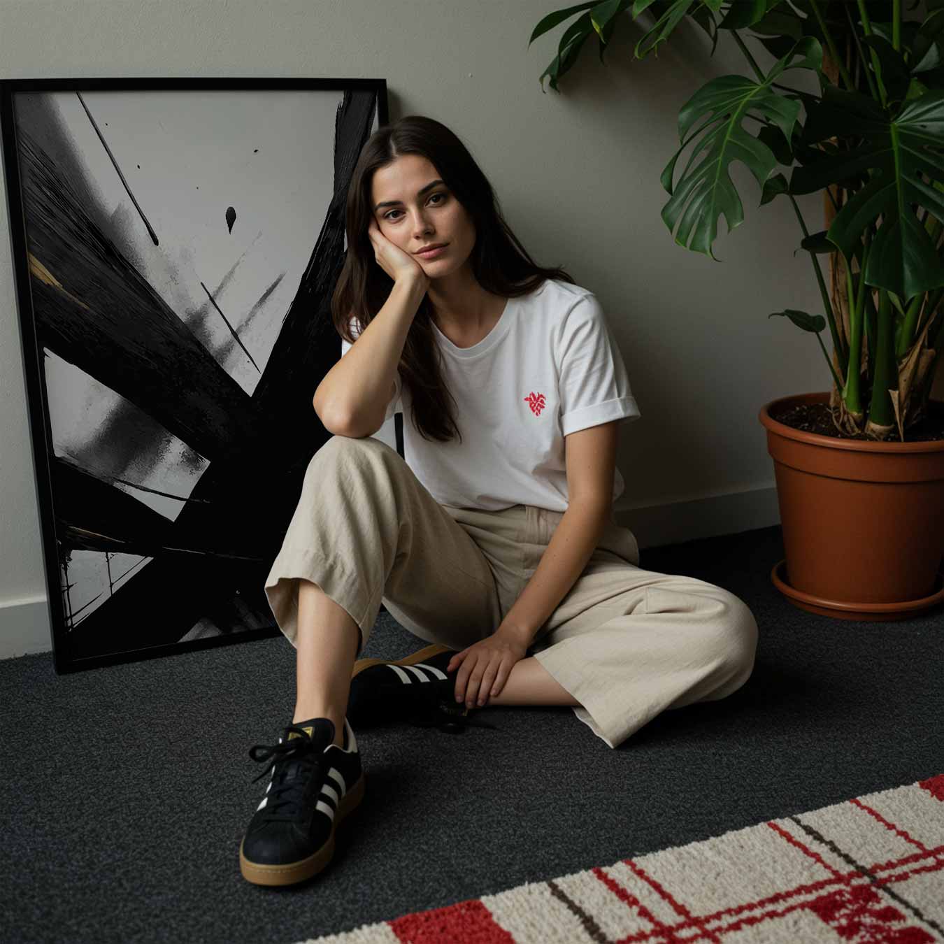 Abstracte Kracht in Zwart Poster