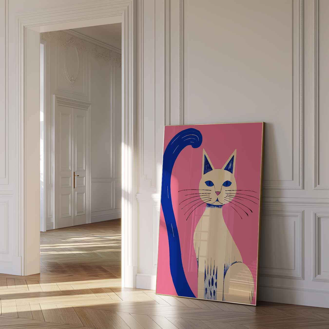 Stijlvolle Kattenkunst Poster-WallArtistic