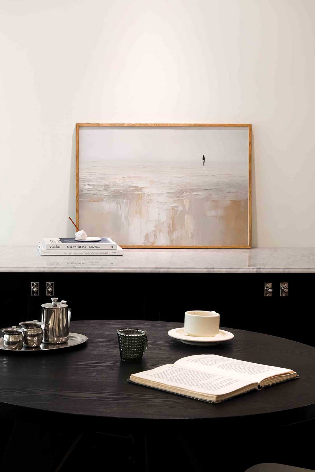 Figuur in landschap Poster