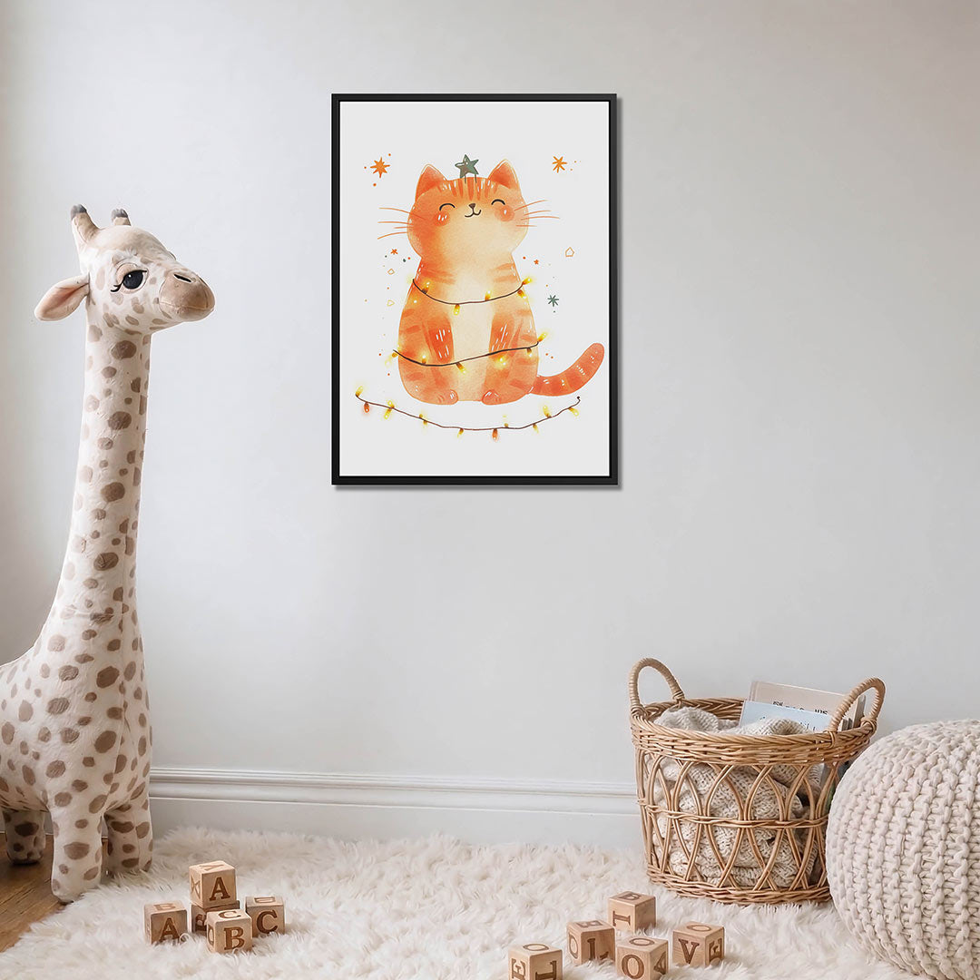 Vrolijke kat illustratie Kunstwerk