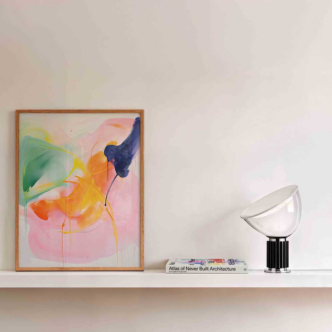 Abstracte kleurenexplosie Poster