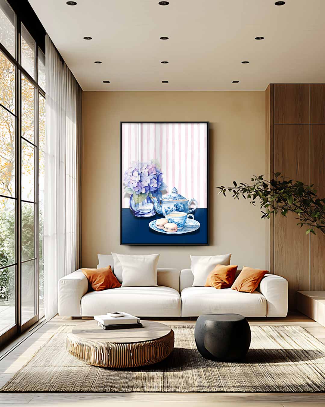 Romantisch Thee Moment Kunstwerk-canvas-dibond-plexiglas-wanddecoratie-WallArtistic