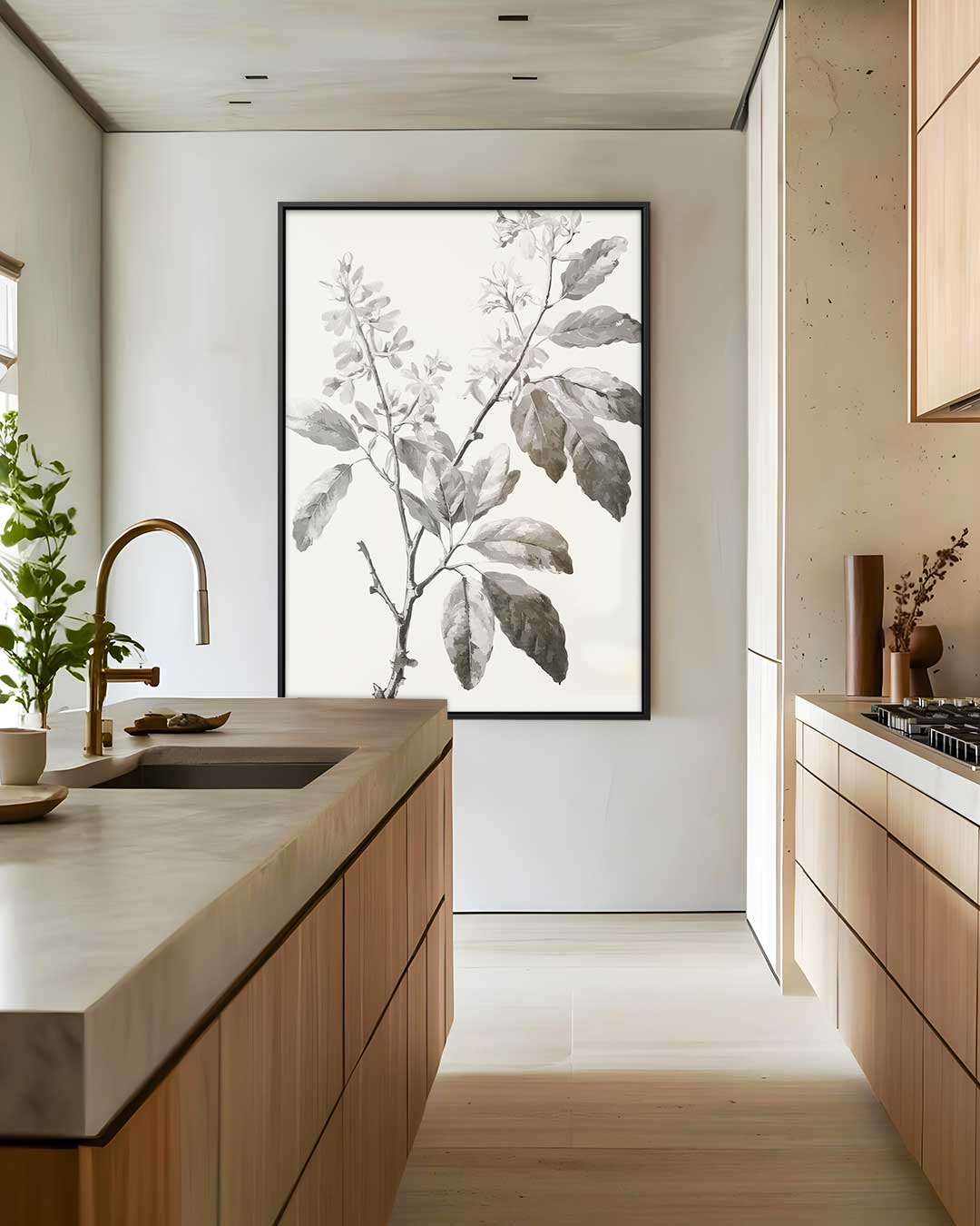 Botanische Elegantie Kunstwerk-canvas-dibond-plexiglas-wanddecoratie-WallArtistic