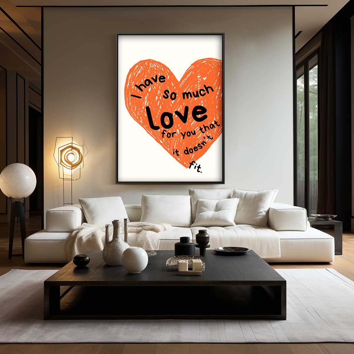 Liefde in Overvloed Hartkunst Kunstwerk-canvas-dibond-plexiglas-wanddecoratie-WallArtistic