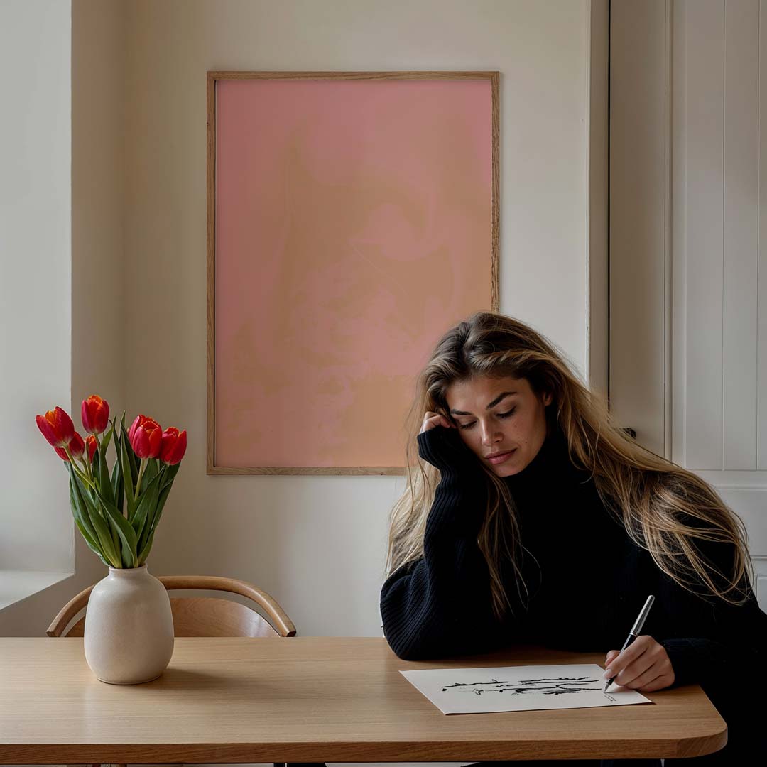 Zachte Pastel Abstractie Poster-WallArtistic