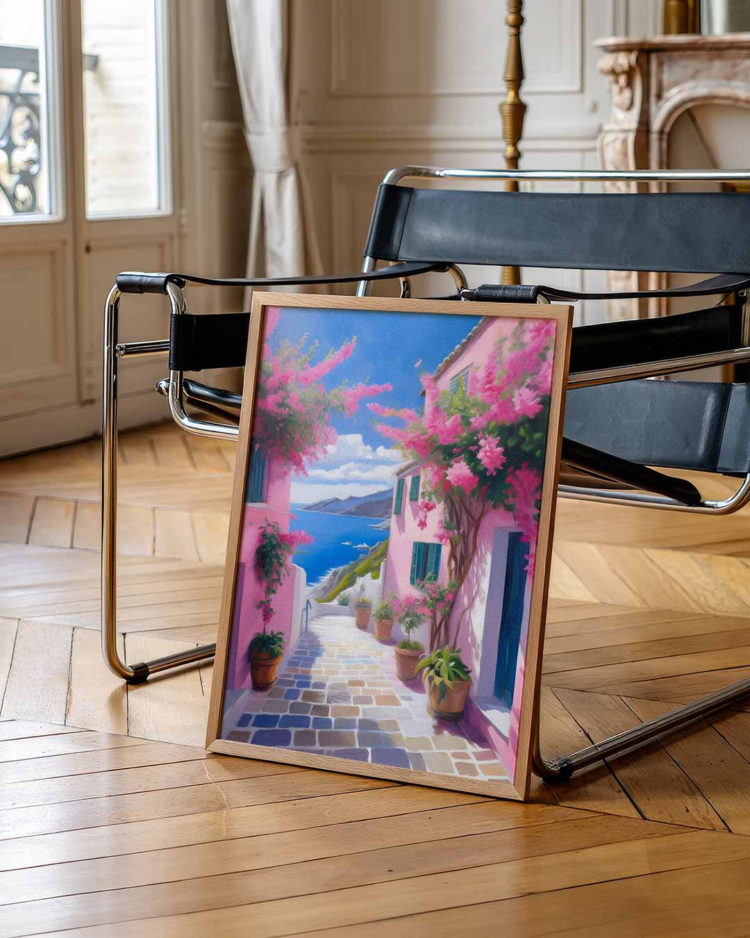 Droomachtige Mediterraanse Haven Poster-WallArtistic
