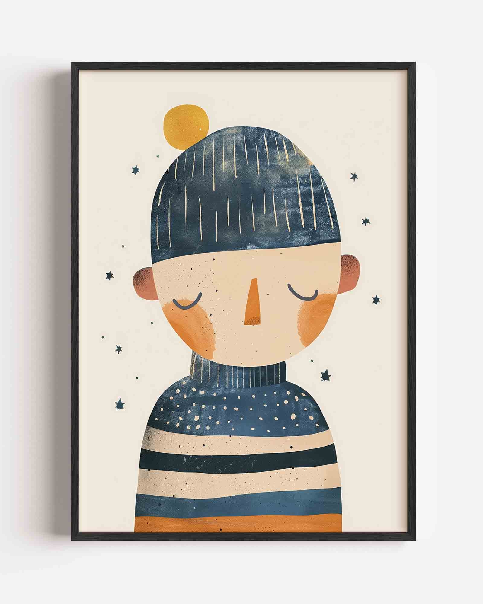 Kind met muts Poster