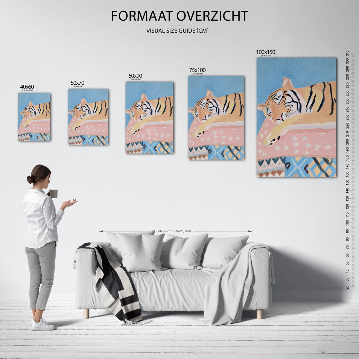 Dromende tijger Kunstwerk